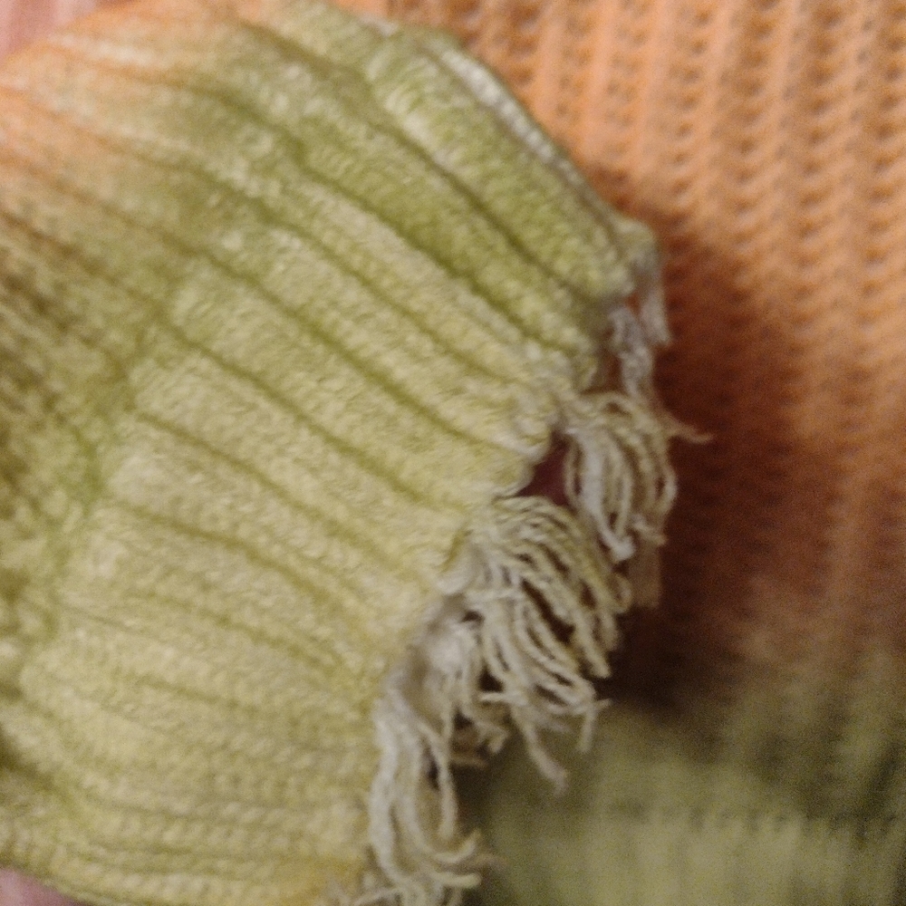 Val Marie ombre frayed edge sweater is a great burst if color and Trend - Picture 9 of 13